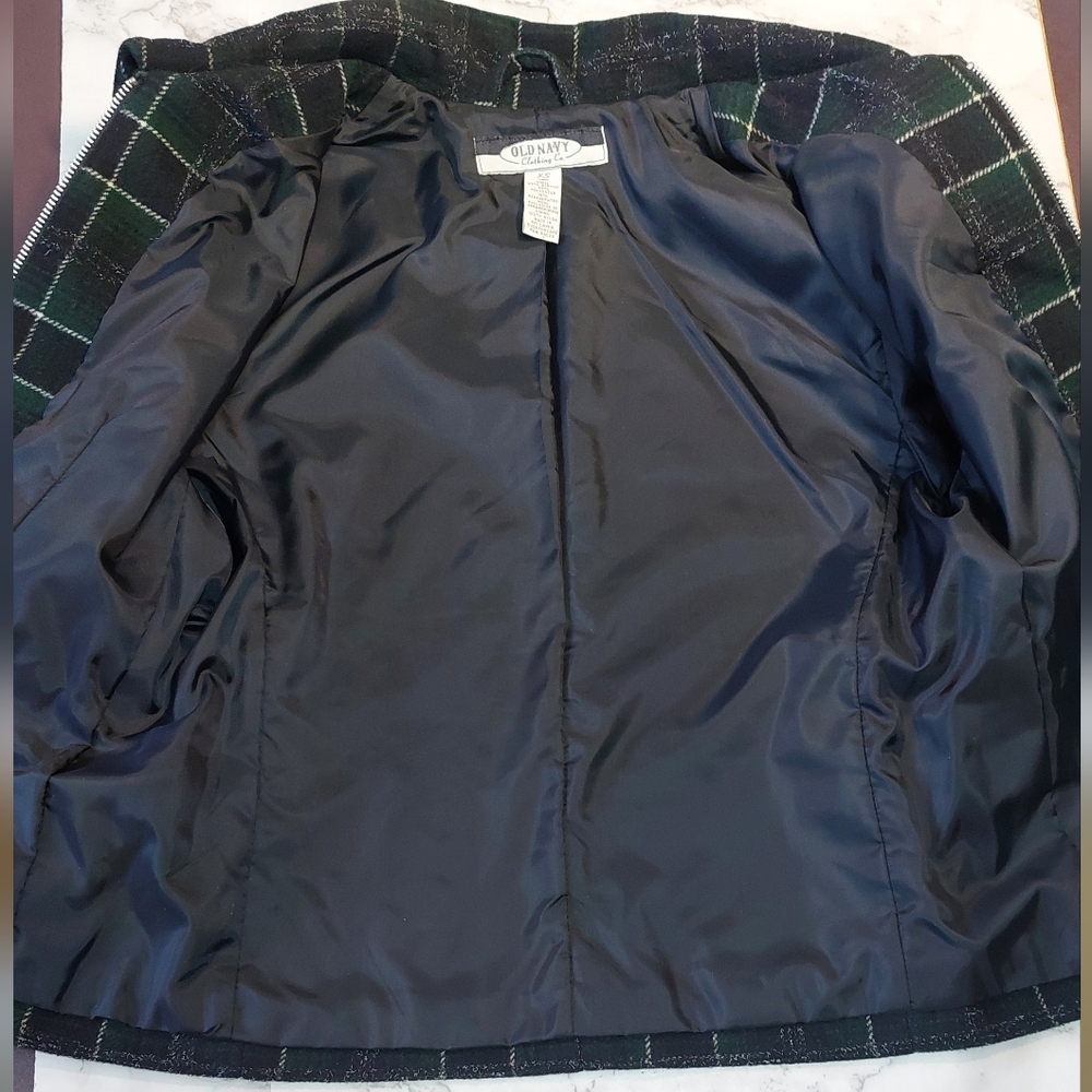 Old Navy Green/black Plaid Zip-up Jacket, Size XS (runs big) - Picture 7 of 8